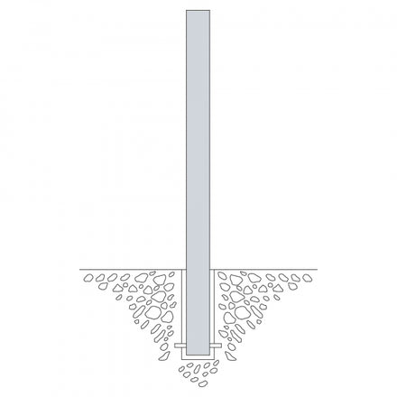 Traffic Line Barrier Post Bollard 1000mm - Cast In