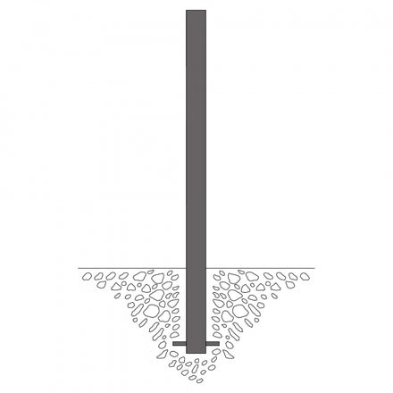 Traffic Line Barrier Post Bollard 1000mm - Cast In