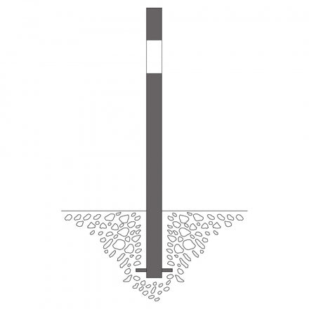 Traffic Line Barrier Post Bollard 1000mm - Cast In
