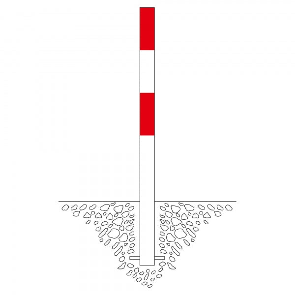 Traffic Line Barrier Post Bollard 1000mm - Cast In