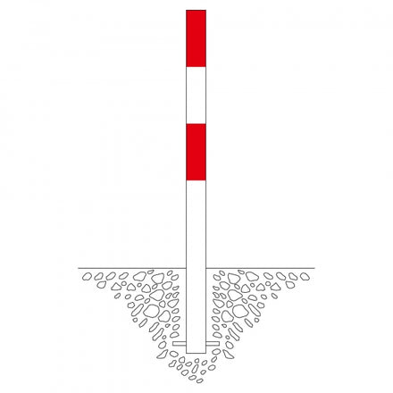 Traffic Line Barrier Post Bollard 1000mm - Cast In