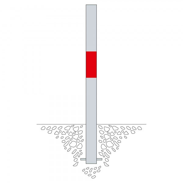 Traffic Line Barrier Post Bollard 1000mm - Cast In