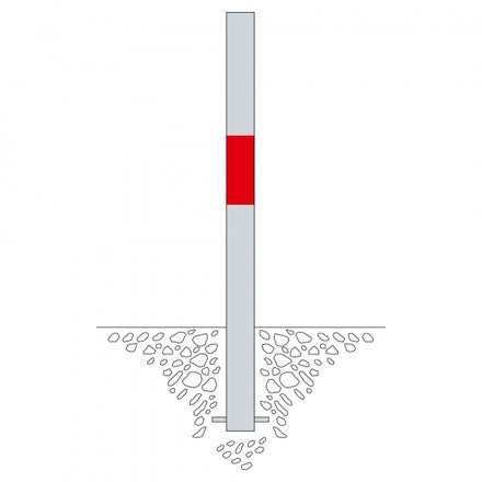 Traffic Line Barrier Post Bollard 1000mm - Cast In