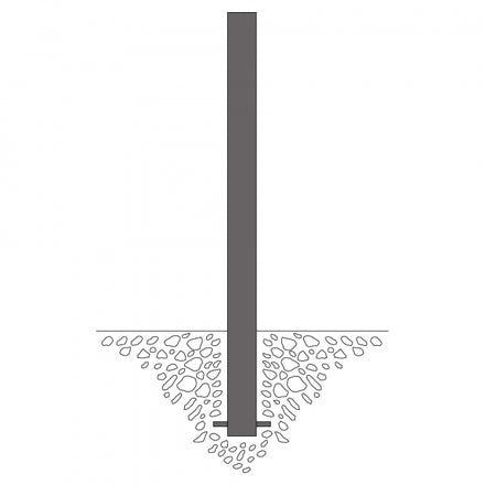 Traffic Line Barrier Post Bollard 1000mm - Cast In
