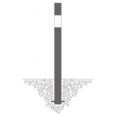 Traffic Line Barrier Post Bollard 1000mm - Cast In