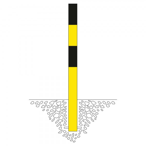 Traffic Line Barrier Post Bollard 1000mm - Cast In
