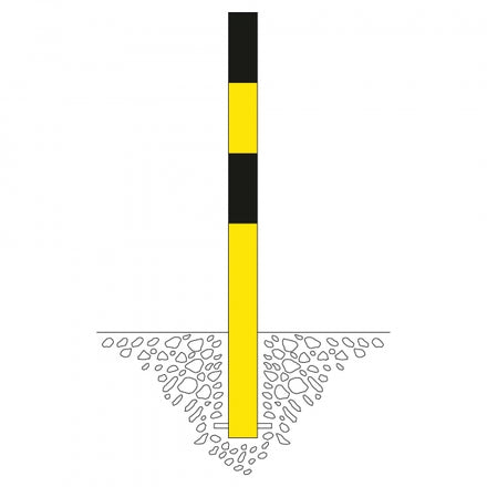 Traffic Line Barrier Post Bollard 1000mm - Cast In