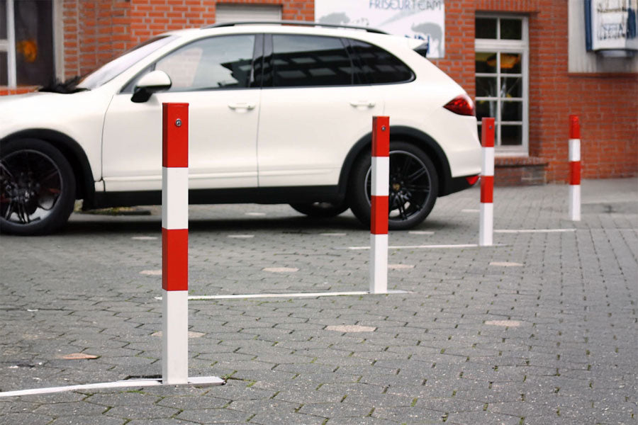 Traffic Line COMMANDER-PLUS Galvanised Flush-Fitting Square Drop Down Post Bollard 1000mm