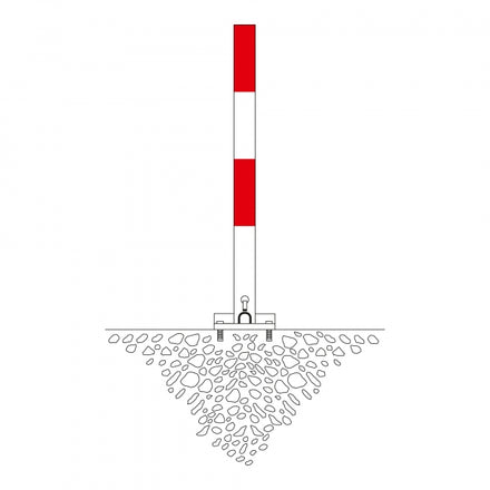 Traffic Line CONTROLLER A Galvanised Drop Down Post Bollard 1000mm