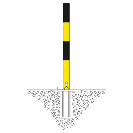 Traffic Line CONTROLLER A Galvanised Drop Down Post Bollard 1000mm