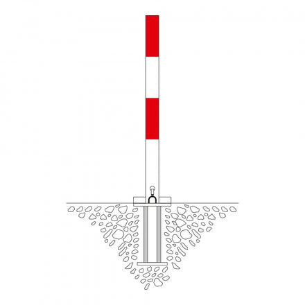 Traffic Line CONTROLLER A Galvanised Drop Down Post Bollard 1000mm