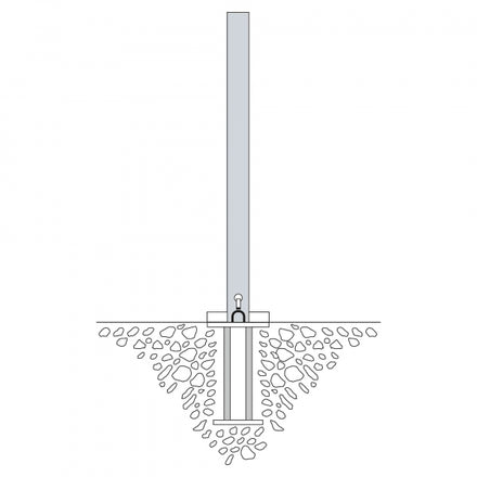 Traffic Line CONTROLLER A Galvanised Drop Down Post Bollard 1000mm