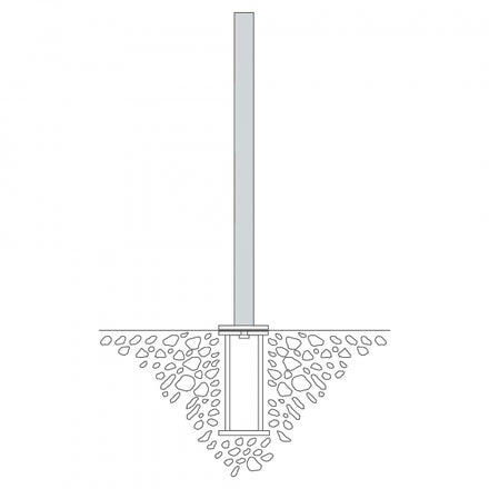 Traffic Line MINDER B Galvanised Removable Chain Barrier Post Bollard 1000mm - Multiple Colours