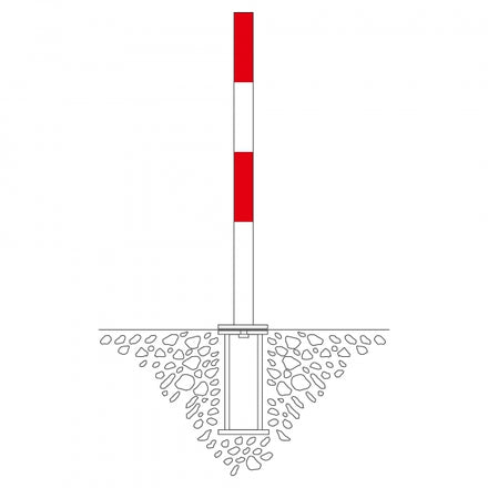Traffic Line MINDER B Galvanised Removable Chain Barrier Post Bollard 1000mm - Multiple Colours