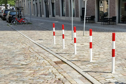 Traffic Line MINDER B Galvanised Removable Chain Barrier Post Bollard 1000mm - Multiple Colours