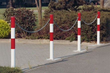 Traffic Line MINDER B Galvanised Removable Chain Barrier Post Bollard 1000mm - Multiple Colours