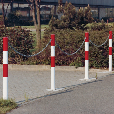 Traffic Line MINDER B Galvanised Removable Chain Barrier Post Bollard 1000mm - Multiple Colours