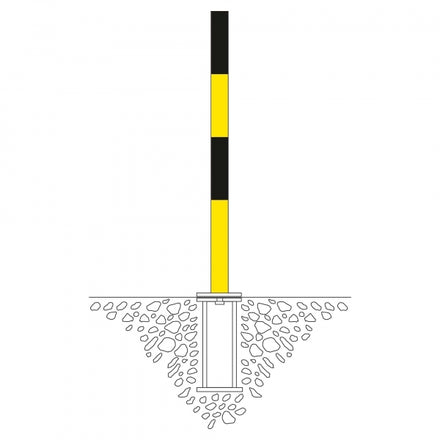 Traffic Line MINDER B Galvanised Removable Chain Barrier Post Bollard 1000mm - Multiple Colours