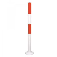 Traffic Line Removable Bolt Down (Screw Fix) Barrier Post Bollard Red/White 1000mm