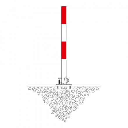 Traffic Line DEFENDER Galvanised Drop Down Post Bollard 1000mm