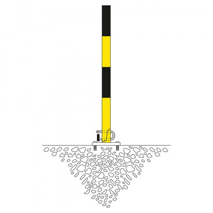 Traffic Line DEFENDER Galvanised Drop Down Post Bollard 1000mm