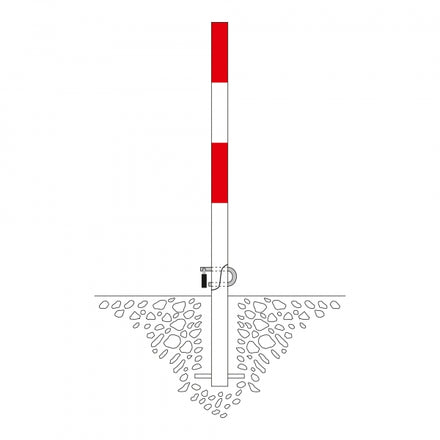 Traffic Line DEFENDER Galvanised Drop Down Post Bollard 1000mm