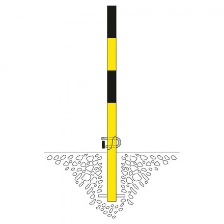 Traffic Line DEFENDER Galvanised Drop Down Post Bollard 1000mm