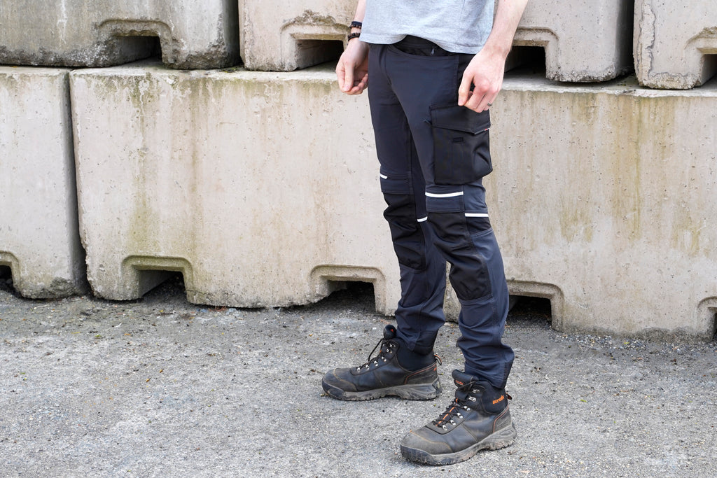 U-Power Atom Slim Fit Stretch Work Trousers Dark Green