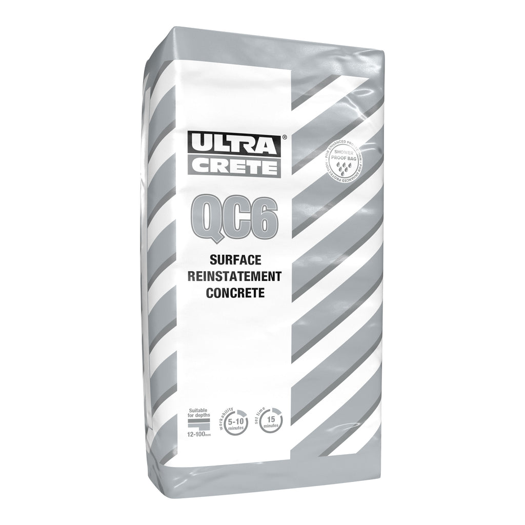 UltraCrete QC6 6mm Quick Set Surface Reinstatement Concrete 25kg