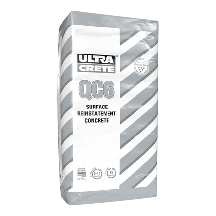 UltraCrete QC6 6mm Quick Set Surface Reinstatement Concrete 25kg