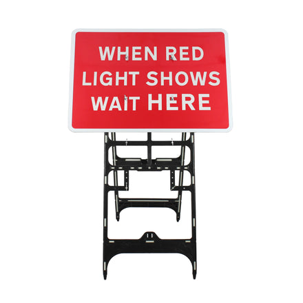 When Red Light Shows Wait Here Sign Diagram 7011 | Quick Fit (face only) | 1050x750mm