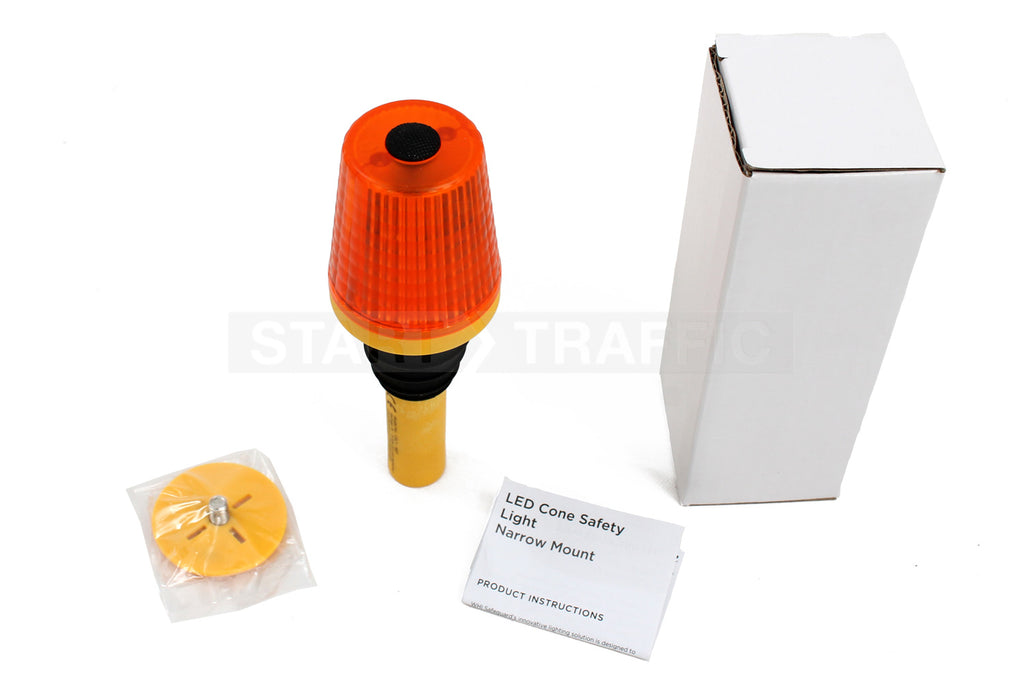 360D Traffic Cone Safety Lamp LED Flashing - AA Battery Powered