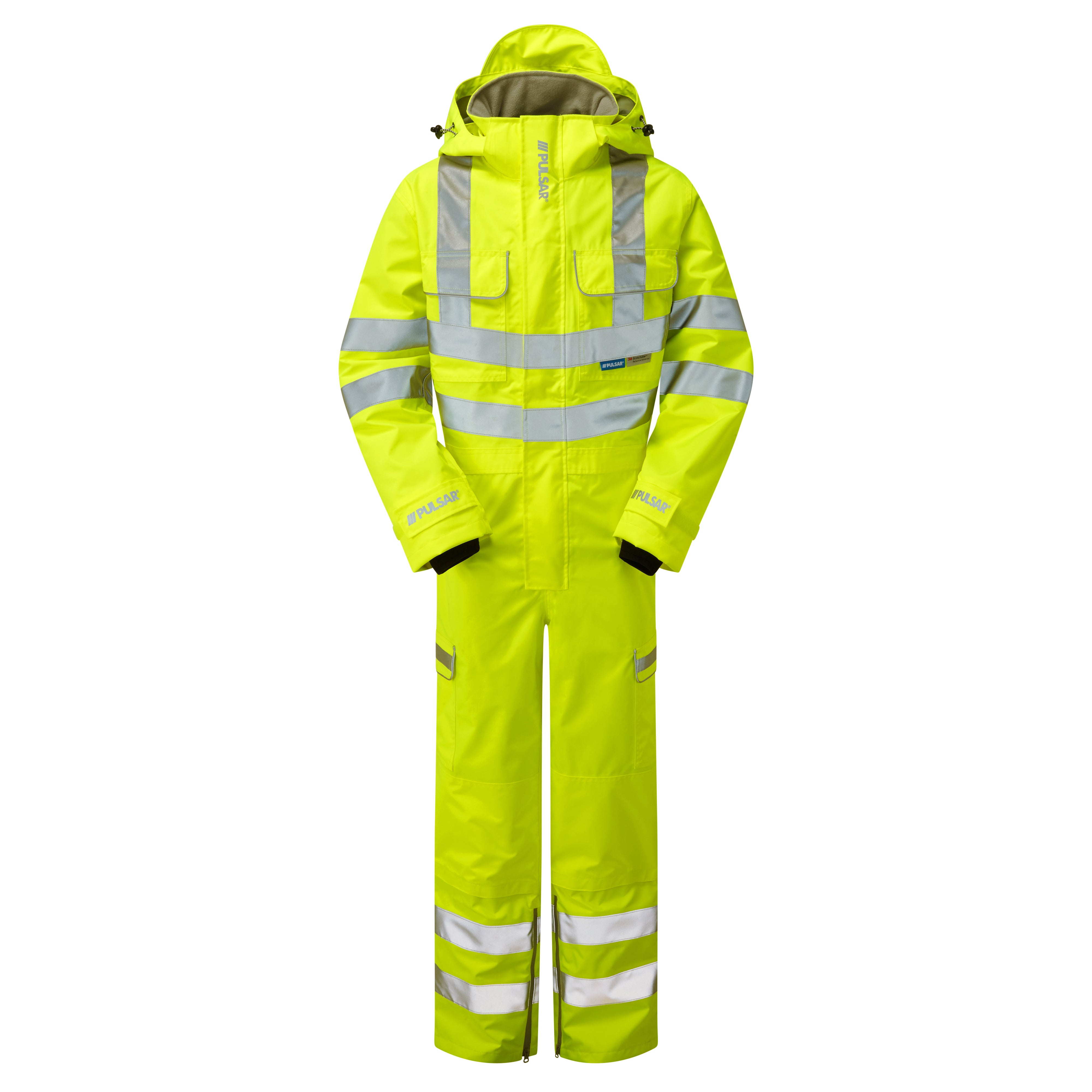 Portwest PW3 Hi-Vis Wasserdichte Regenhose – Trägerhose Mit Reflexstreifen, Gr. L, Orange/Schwarz Oder Gelb/Schwarz