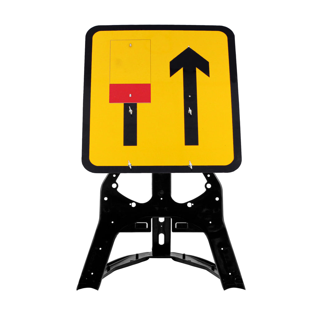 2 Lane Wicket Lane Closure Sign Diagram 7202 3mm Plastic | Quick Fit (face only)