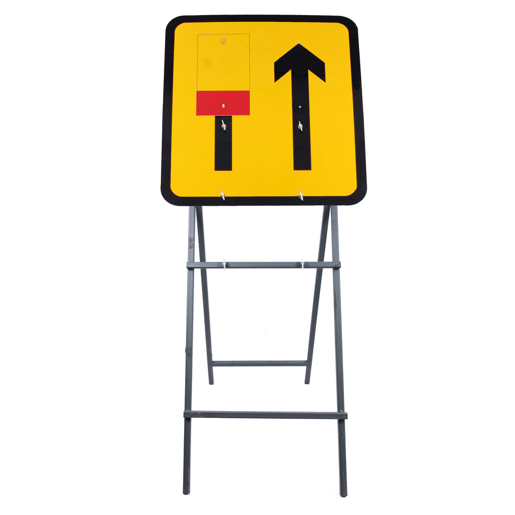 2 Lane Wicket Lane Closure Sign Diagram 7202 3mm Plastic | Quick Fit (face only)