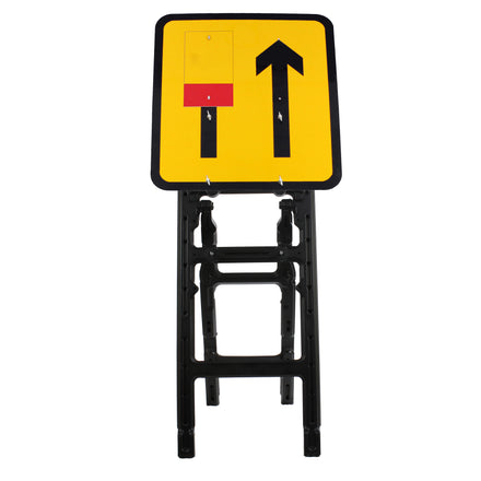 2 Lane Wicket Lane Closure Sign Diagram 7202 3mm Plastic | Quick Fit (face only)