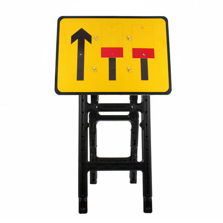 3 Lane Wicket Lane Closure Sign Diagram 7202 3mm Plastic | Quick Fit (face only)