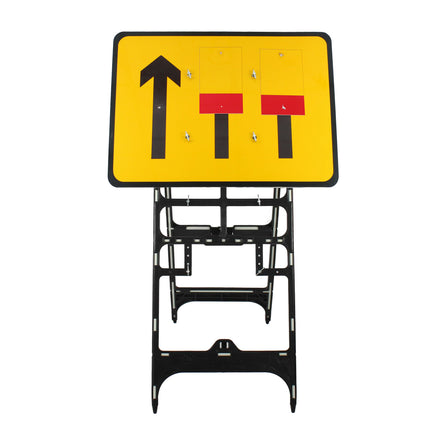 3 Lane Wicket Lane Closure Sign Diagram 7202 3mm Plastic | Quick Fit (face only)