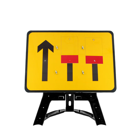 3 Lane Wicket Lane Closure Sign Diagram 7202 3mm Plastic | Quick Fit (face only)