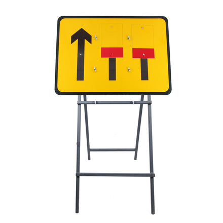 3 Lane Wicket Lane Closure Sign Diagram 7202 3mm Plastic | Quick Fit (face only)
