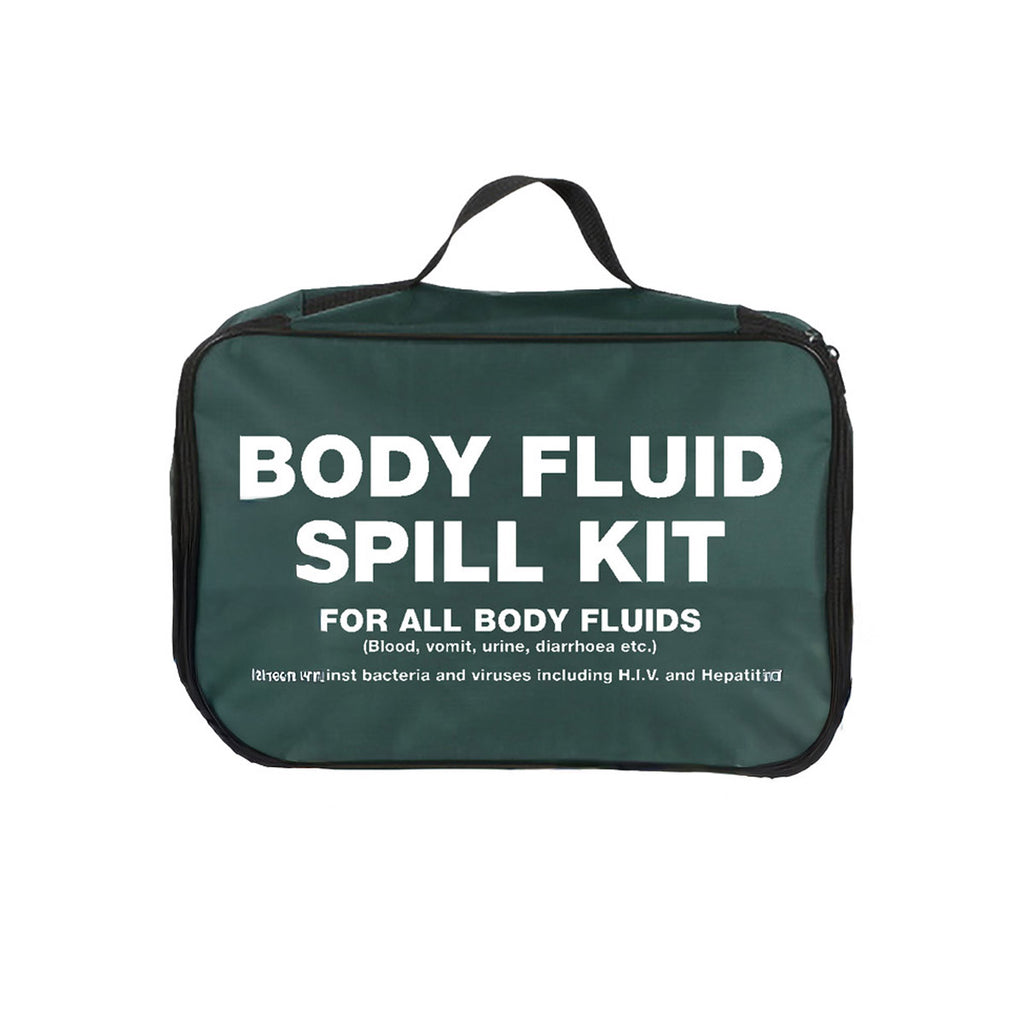 Fentex Empty Green Zip Bag Printed for Body Fluid Spill Kits