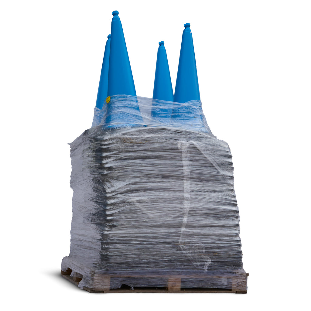 JSP Blue Quad Cone - Chain Holding Road Cone 950mm