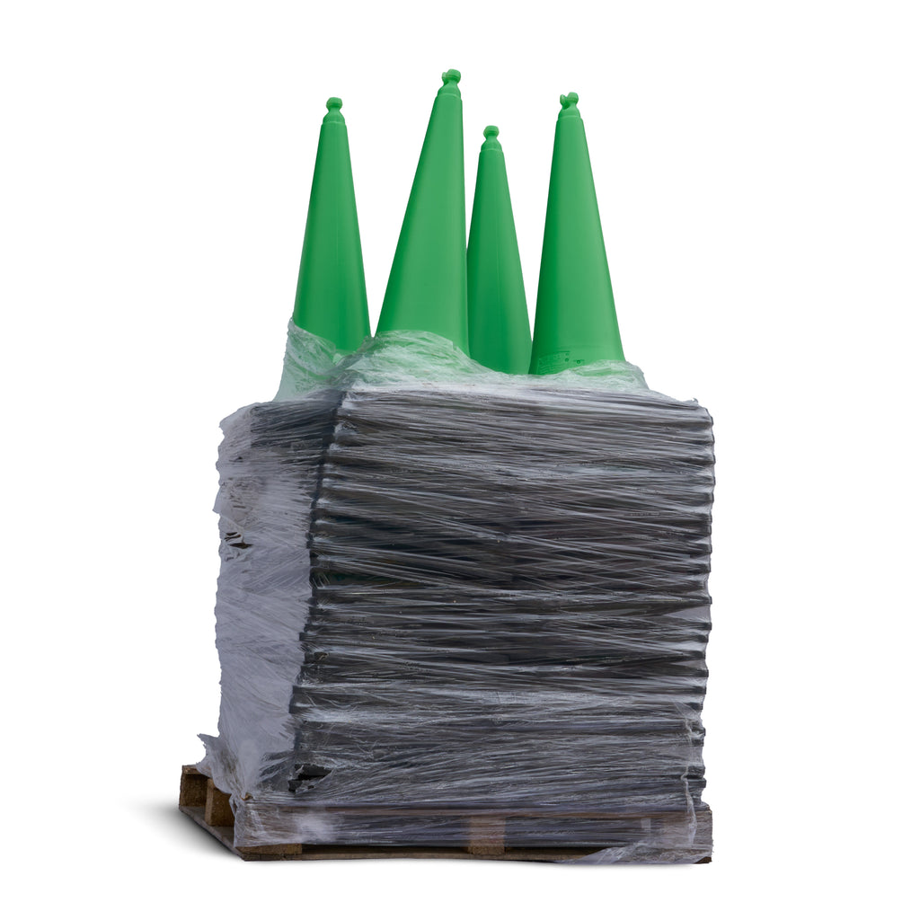 JSP Green Quad Cone - Chain Holding Road Cone 950mm