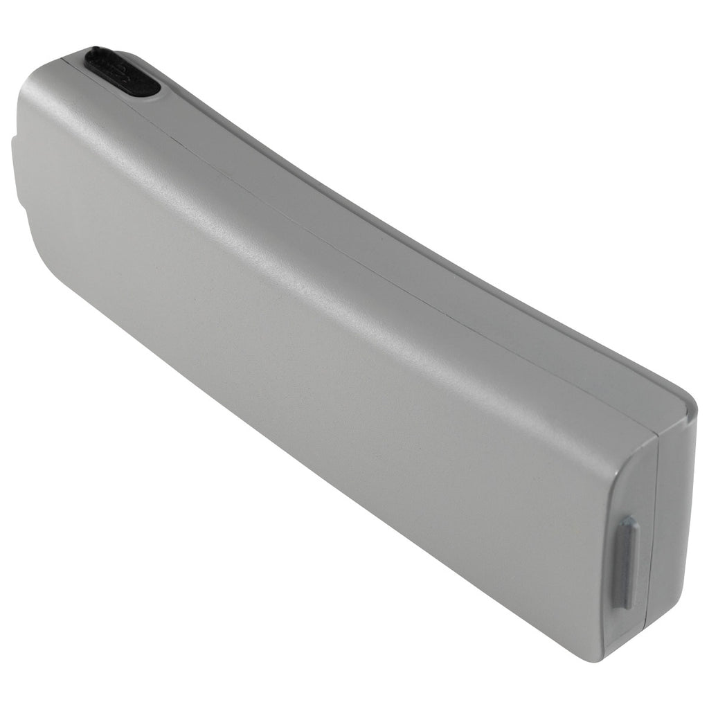 Gray rectangularbattery on a white background