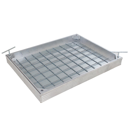 EcoGrid Alusthetic Aluminium Manhole Cover Double Sealed |48mm Tray Depth