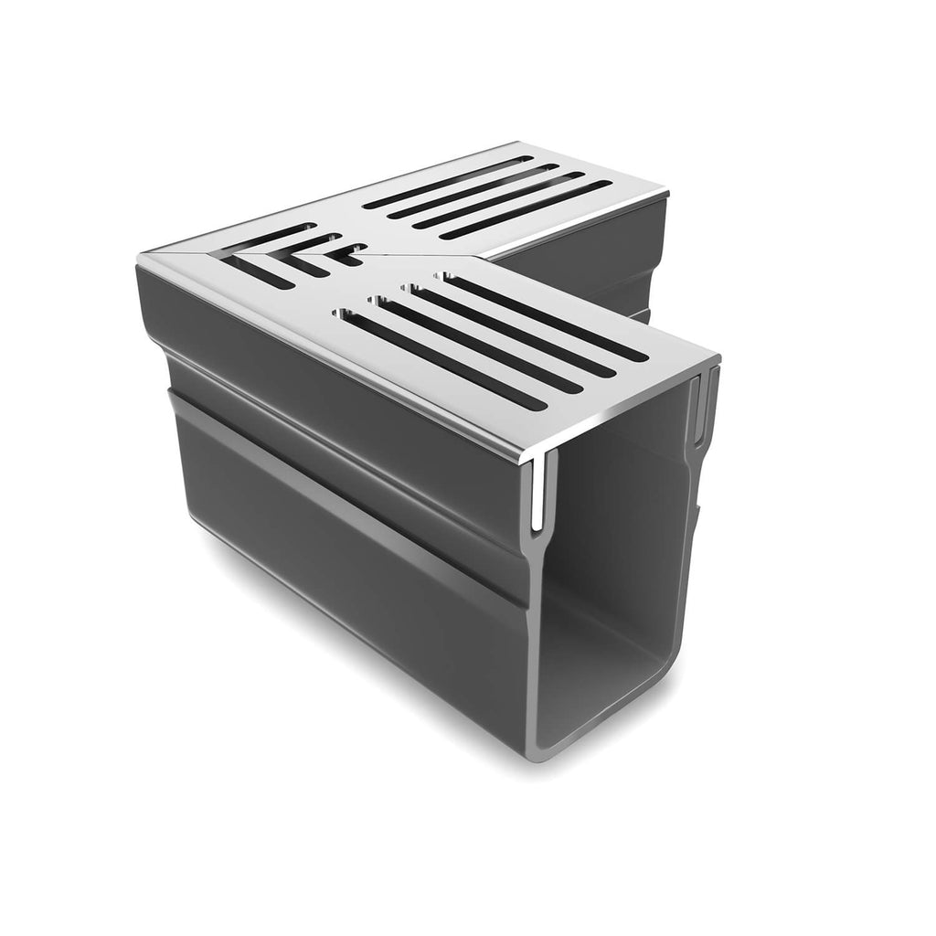 Alusthetic PVC Threshold Drain With Aluminium Grating Corner Connector ...