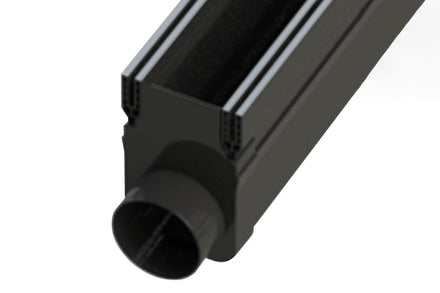 Alusthetic PVC Threshold Drainage Channel End Cap With Outlet