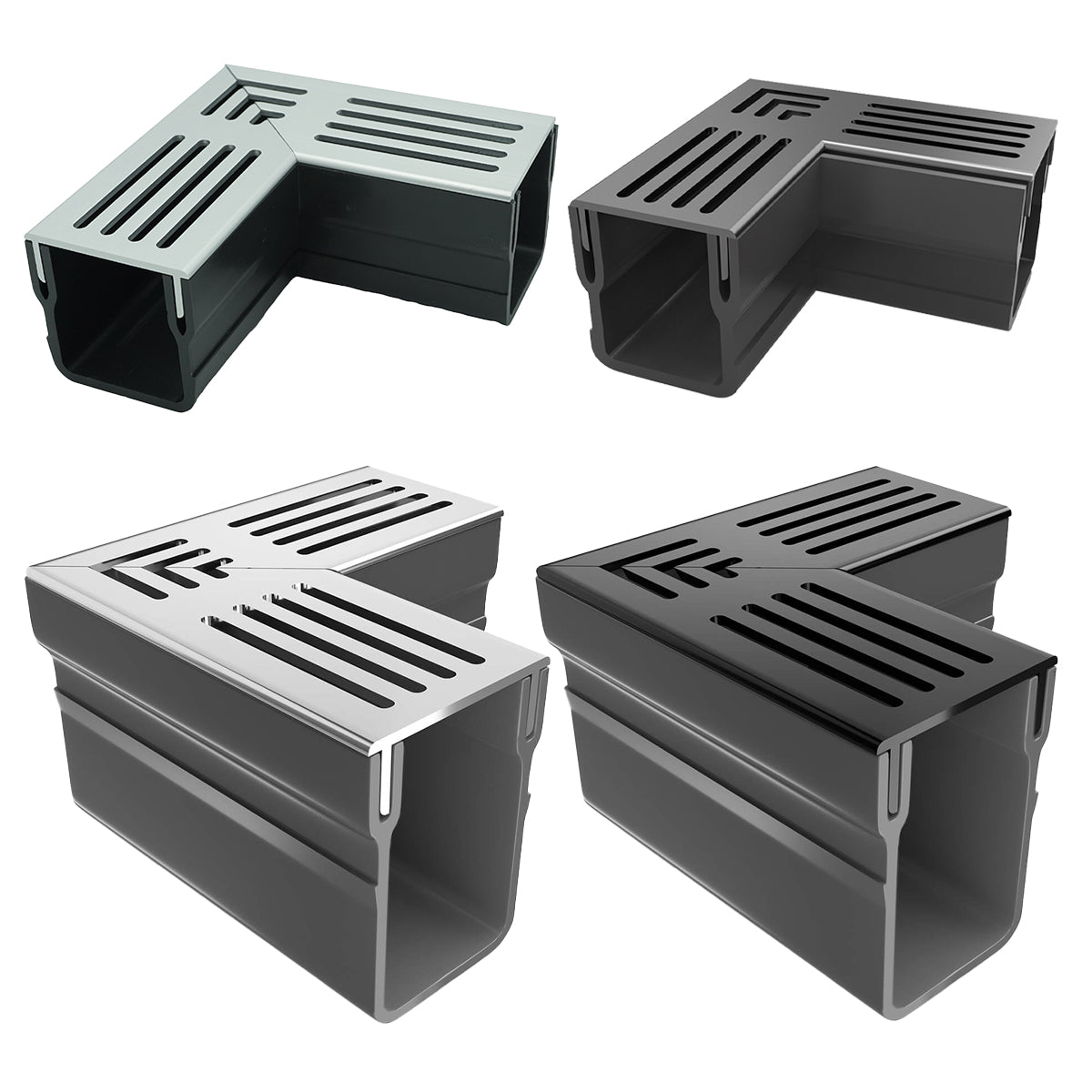 Alusthetic PVC Threshold Drain With Aluminium Grating Corner Connector ...