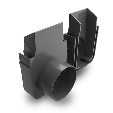 Alusthetic PVC Threshold Drainage Channel End Cap With Outlet