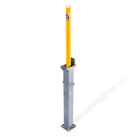 Autopa RetractaPost Galvanised Retractable Bollard External Lock 745mm - Powder Coated Yellow